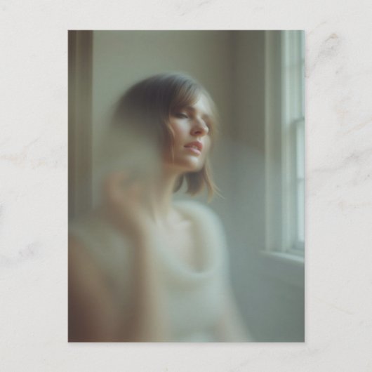 A Woman Lost in Thought Vintage Photography Briefkaart (Voorkant)
