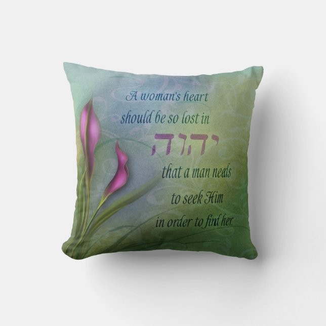 A Womans Heart - Calla Lily Kussen (Voorkant)