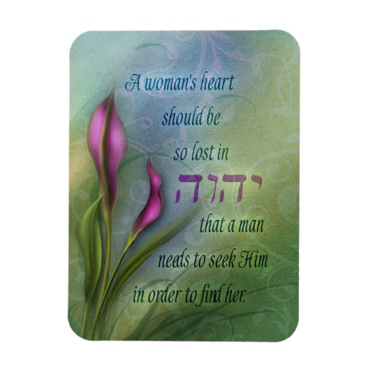 A Womans Heart - Calla Lily Magneet (Verticaal)