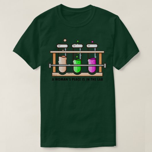 A womanx27s place is in the LAB T-shirt (Design voorkant)