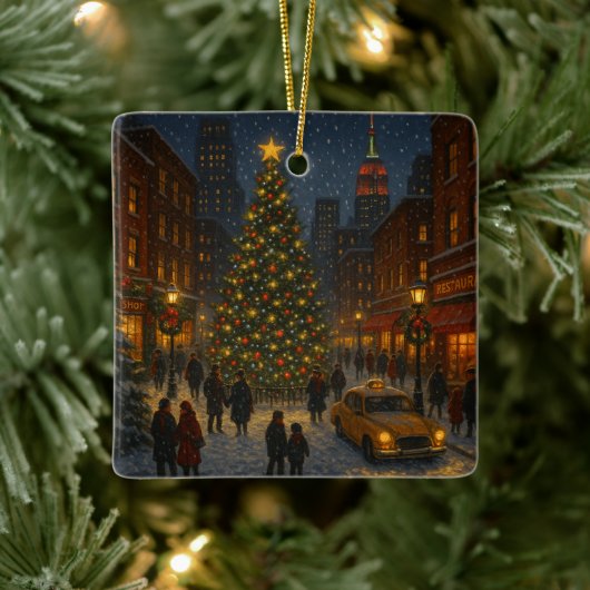 A wonderful Christmas night in New York Keramisch Ornament (Boom)
