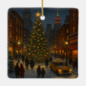 A wonderful Christmas night in New York Keramisch Ornament (Achterkant)