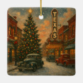 A Wonderful Christmas on the Streets of Texas Keramisch Ornament (Achterkant)