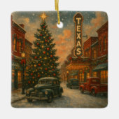 A Wonderful Christmas on the Streets of Texas Keramisch Ornament (Voorkant)