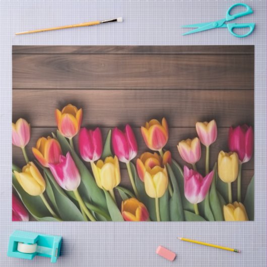 A Wood and Tulip Series Design #5 Tissuepapier (Craft)