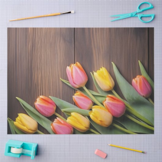 A Wood and Tulip Series Design #8 Tissuepapier (Craft)