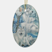 A Woodland Kerstland Keramisch Ornament (Links)