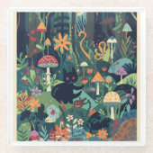 A woodland scene coaster glazen onderzetter (Voorkant)