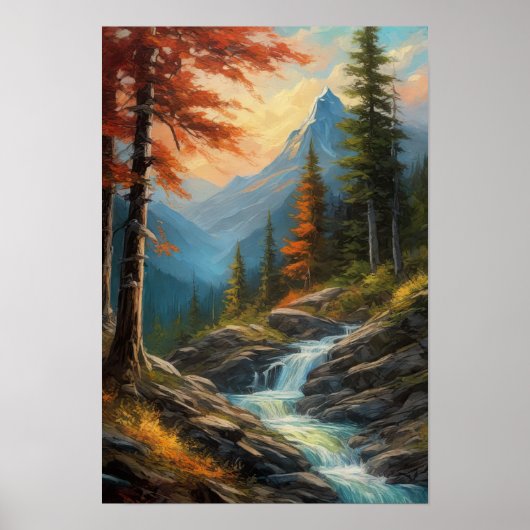 A Woodland's Melody, Rocky Cascade Poster (Voorkant)