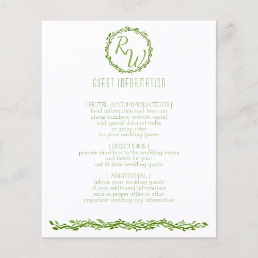 A Woodsy Elegance | Informatie over weddenschap ov Flyer (Voorkant)