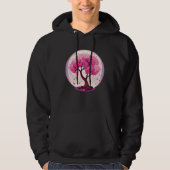 A Work of with a Geometric Cherry Blossom Tree Hoodie (Voorkant)