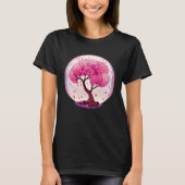 A Work of with a Geometric Cherry Blossom Tree T-shirt (Voorkant)
