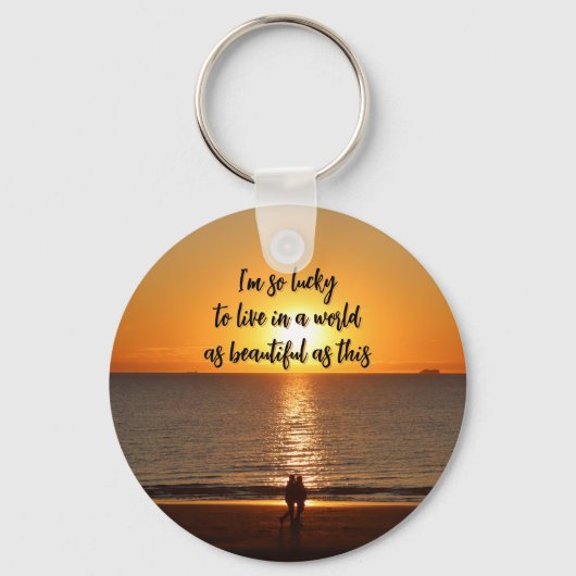 "A World as Beautiful as This" Sleutelhanger (Voorkant)