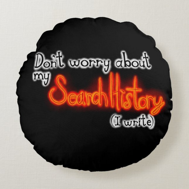 A Writer's Secret Rond Kussen (Voorkant)