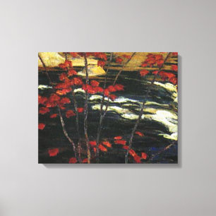 A. Y. Jackson - Rode esdoorn Canvas Afdruk