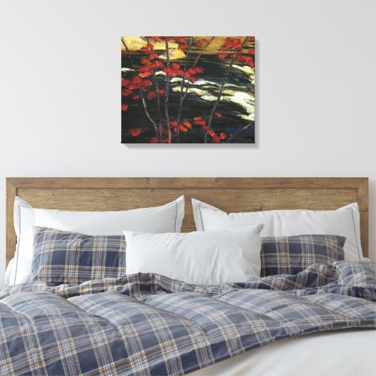 A. Y. Jackson - Rode esdoorn Canvas Afdruk (Insitu (Slaapkamer))