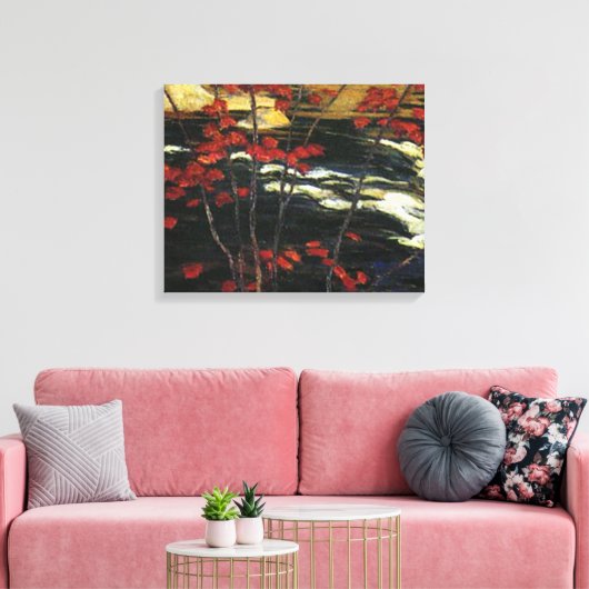 A. Y. Jackson - Rode esdoorn Canvas Afdruk (Insitu (Woonkamer))