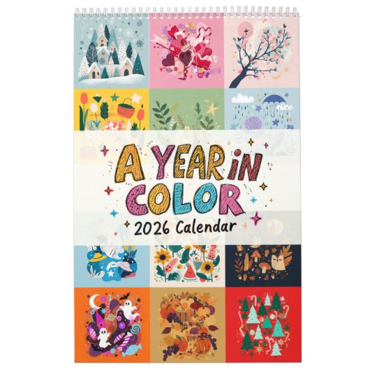 A Year in Color 2026 Wall Kalender (Hoes)