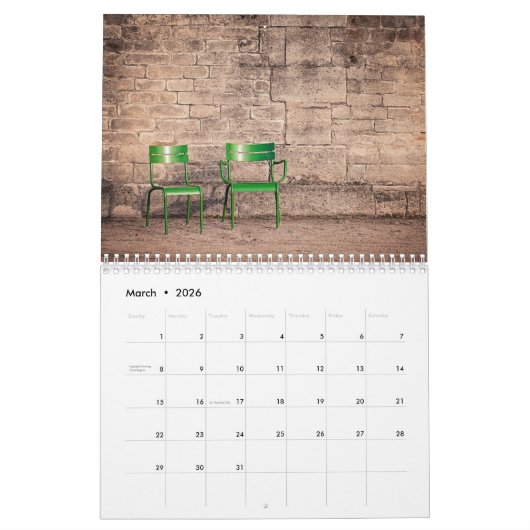 A Year in Paris 2026 Calendar Kalender (Mar 2026)