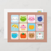 A Year of Cute Cats Briefkaart (Voorkant / Achterkant)