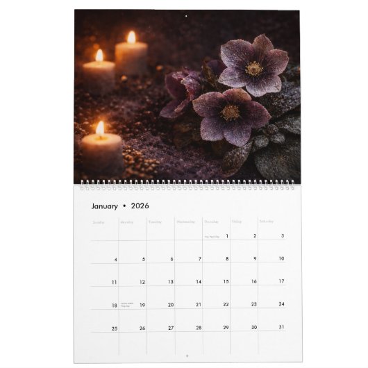 A Year of Night Bloom Calendar Kalender (Jan 2026)
