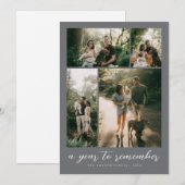 A Year to Remember Photo Collage Feestdagenkaart (Voorkant / Achterkant)