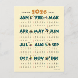 A Year with Toucans: Calendar 2026 Feestdagenkaart