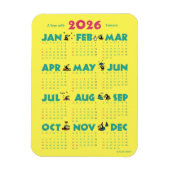 A Year with Toucans: Calendar 2026-Yマグネットカード Magneet (Verticaal)