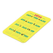 A Year with Toucans: Calendar 2026-Yマグネットカード Magneet (Linkerzijde)