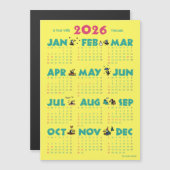 A Year with Toucans: Calendar 2026-Y マグネットカード (Voorkant / Achterkant)