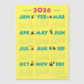 A Year with Toucans: Calendar 2026-Y マグネットカード (Voorkant)