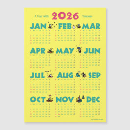 A Year with Toucans: Calendar 2026-Y マグネットカード