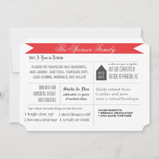 A Years Review Feestdagenkaart (Voorkant)