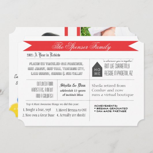 A Years Review Feestdagenkaart (Voorkant / Achterkant)