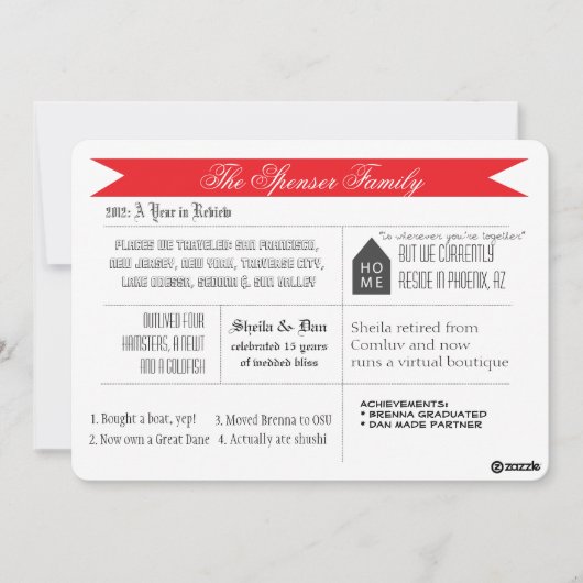 A Years Review Feestdagenkaart (Voorkant)