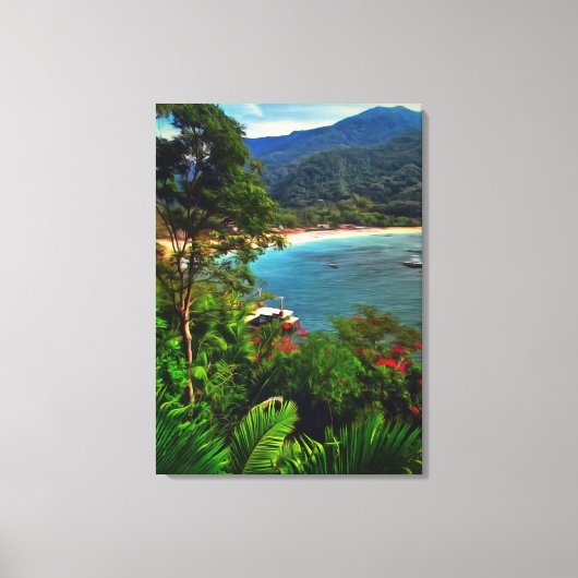 A Yelapa Uitzicht 0828 Art Canvas Print (Voorkant)