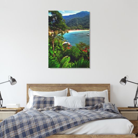 A Yelapa Uitzicht 0828 Art Canvas Print (Insitu (Slaapkamer))