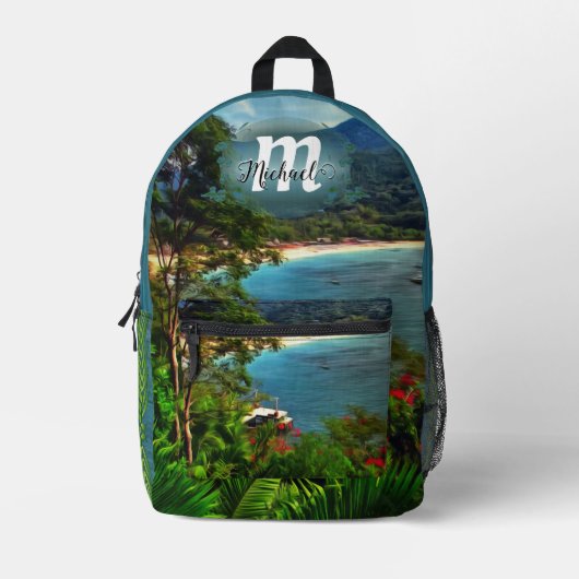 A Yelapa Uitzicht 0828 Bedrukte Rugzak (Voorkant)