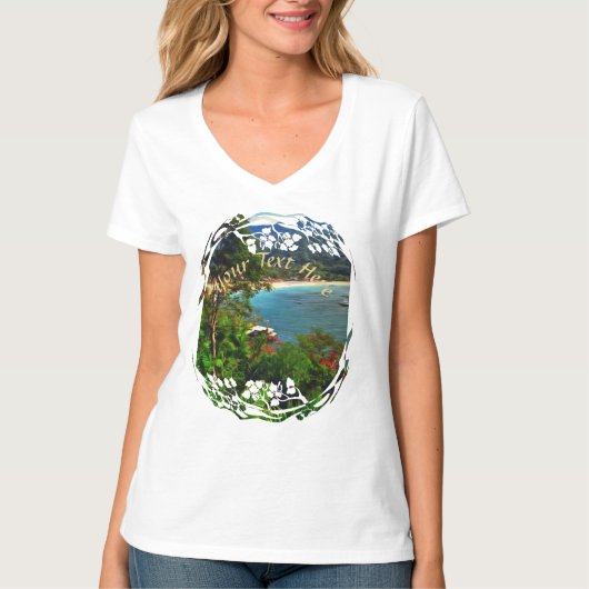 A Yelapa Uitzicht 0828 V-hals T-shirt (Voorkant)