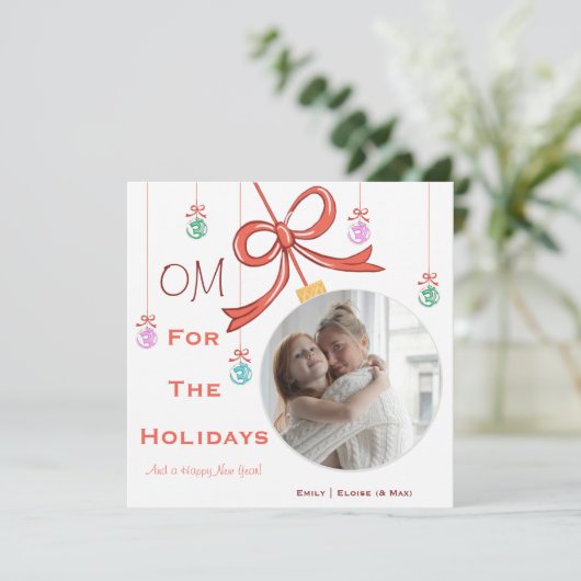 A Yoga Lover's Flat Holiday Card Feestdagenkaart (Staand voorkant)