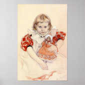 A Young Girl with a Doll, fine art, Poster (Voorkant)