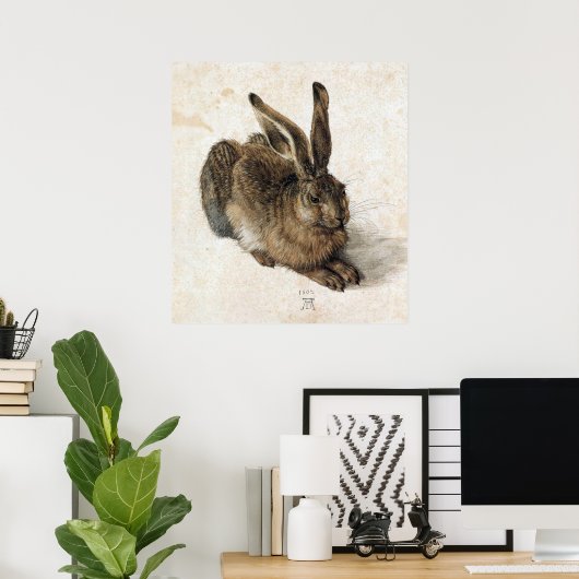 A Young Hare - Albrecht Durer - c1502 Poster (Thuiskantoor)