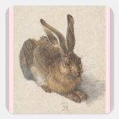 A Young Hare Vierkante Sticker (Voorkant)