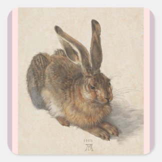 A Young Hare Vierkante Sticker