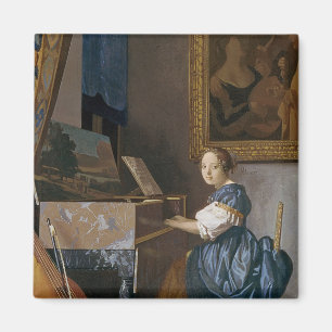 A Young Lady Seated at a Virginal, c.1670 Magneet