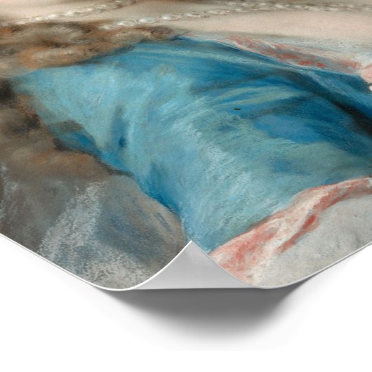 A Young Lady with a Parrot (by Rosalba Carriera) Poster (Hoek)