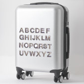 A-Z alfabet gouden letters Custom-Cut Vinyl Sticke Sticker (Koffer)