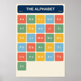A-Z Alfabet Leerkaart Poster