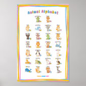 A-Z Animal Alphabet Poster - elke dag groeien (Voorkant)