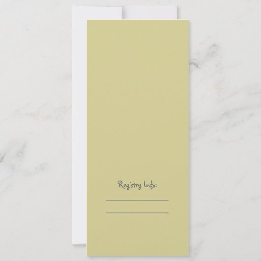  A-Z Baby Book Shower Uitnodigen Kaart (Achterkant)